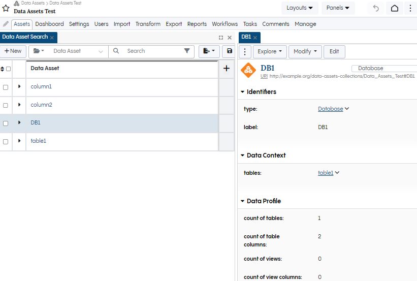 Viewing your imported data assets in a Data asset collection