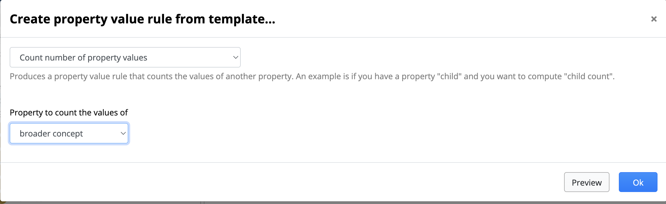 TopBraid EDG Create Property Value Rule View