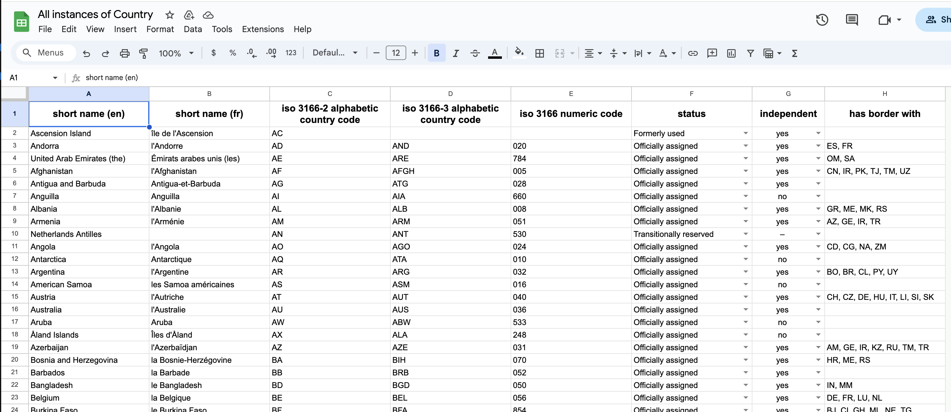 Export Instances to Spreadsheet result