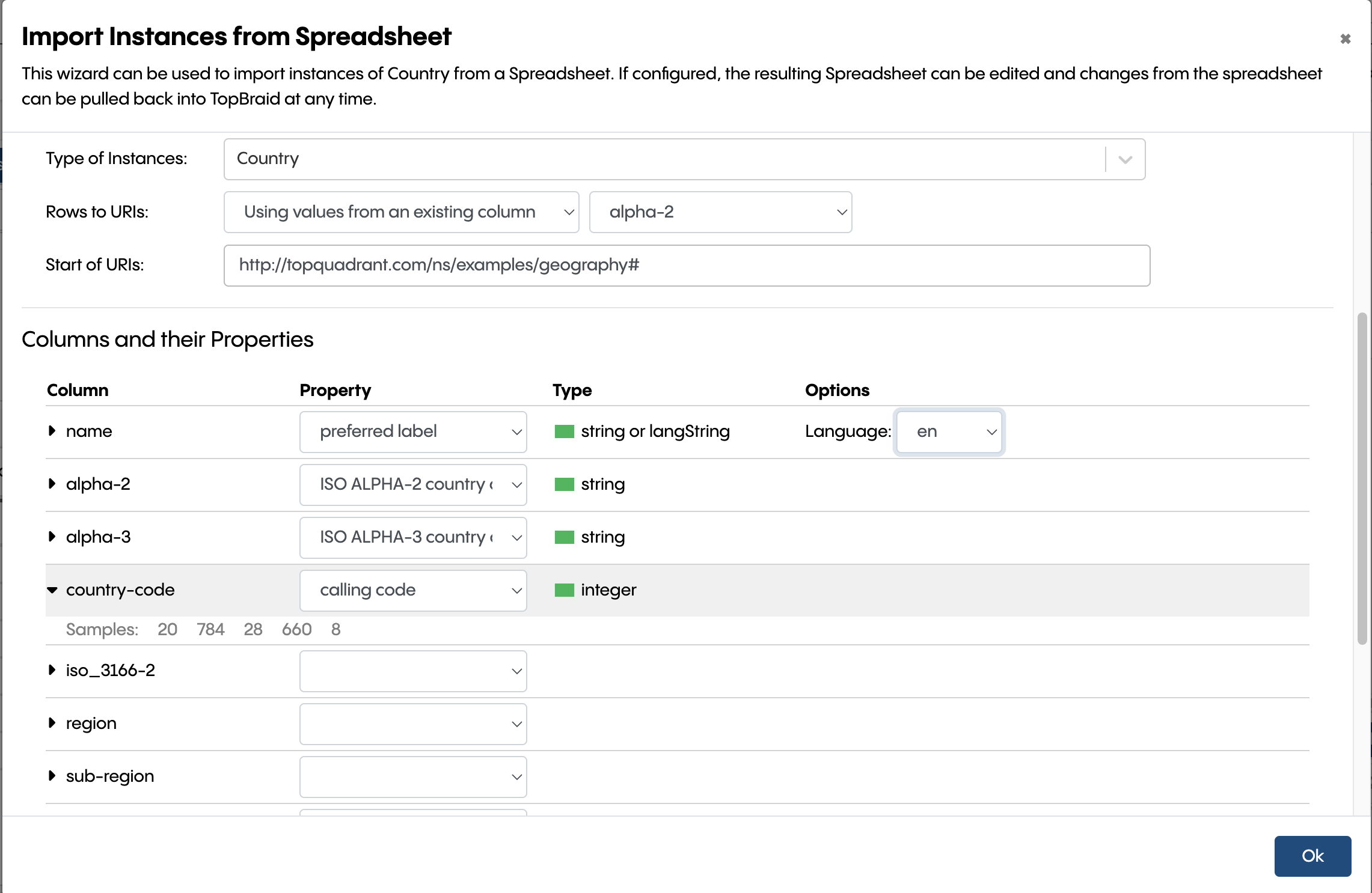 Import instances from spreadsheet 3