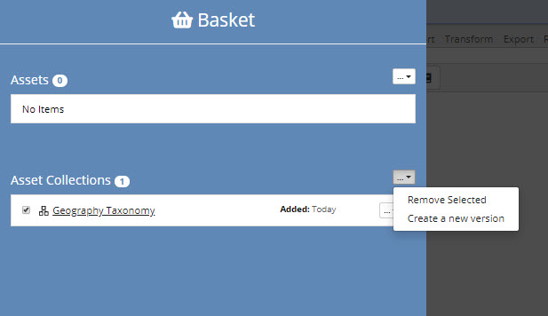 TopBraid EDG Basket with Asset Collection