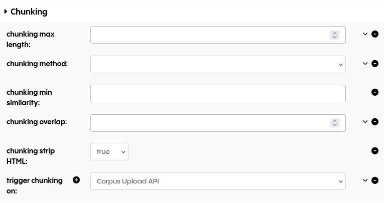 Chunking in Vector Index Configuration