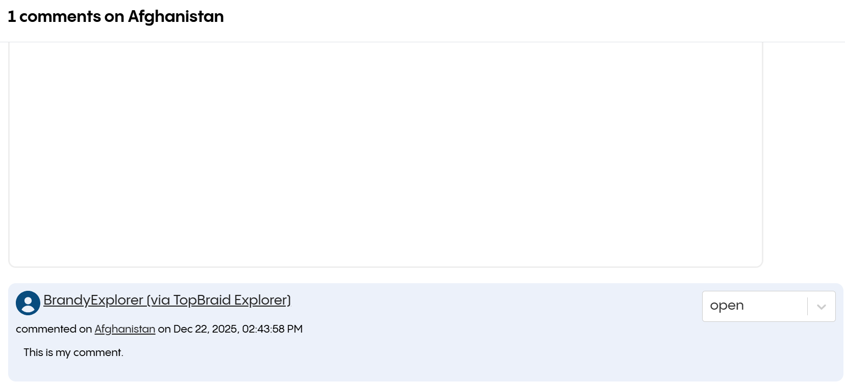 Explorer Users - Comment