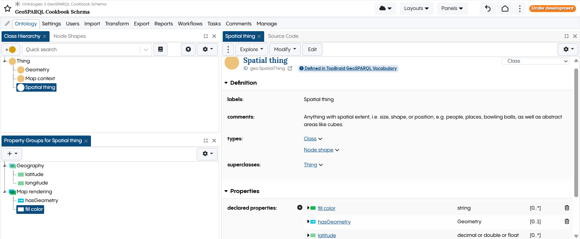 Extending Spatial Thing Properties